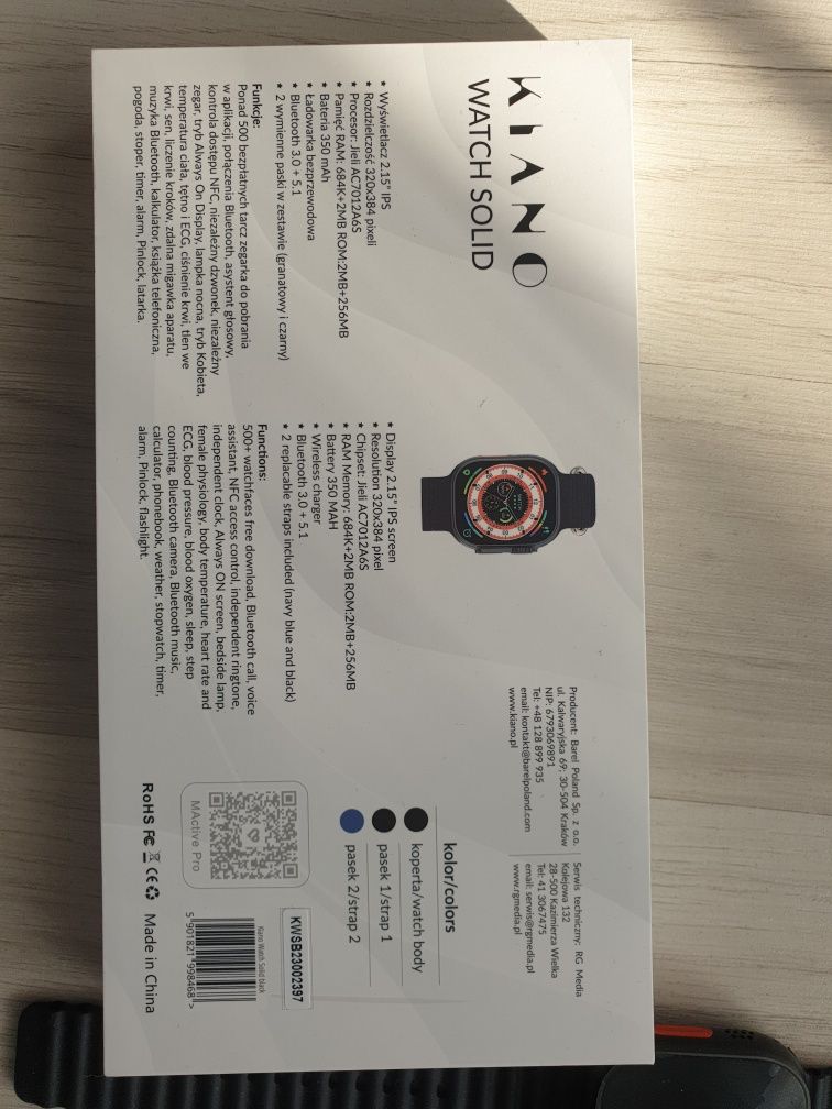 Nowy Smartwatch KIANO Solid