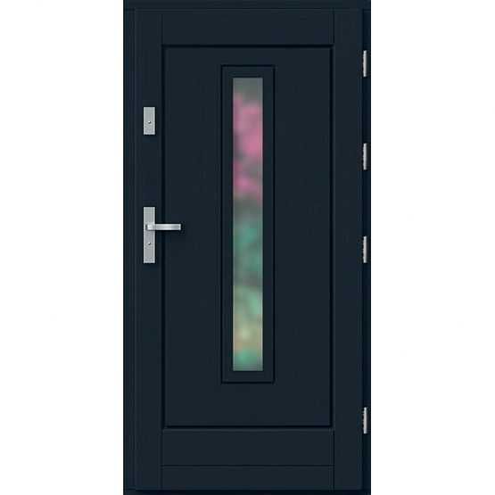 Drzwi zewnętrzne drewniane DERPAL DRP-7 prawe