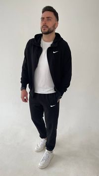 Якісний Стильний Чоловічий спортивний костюм Nike чорний 
Тканина: 2х