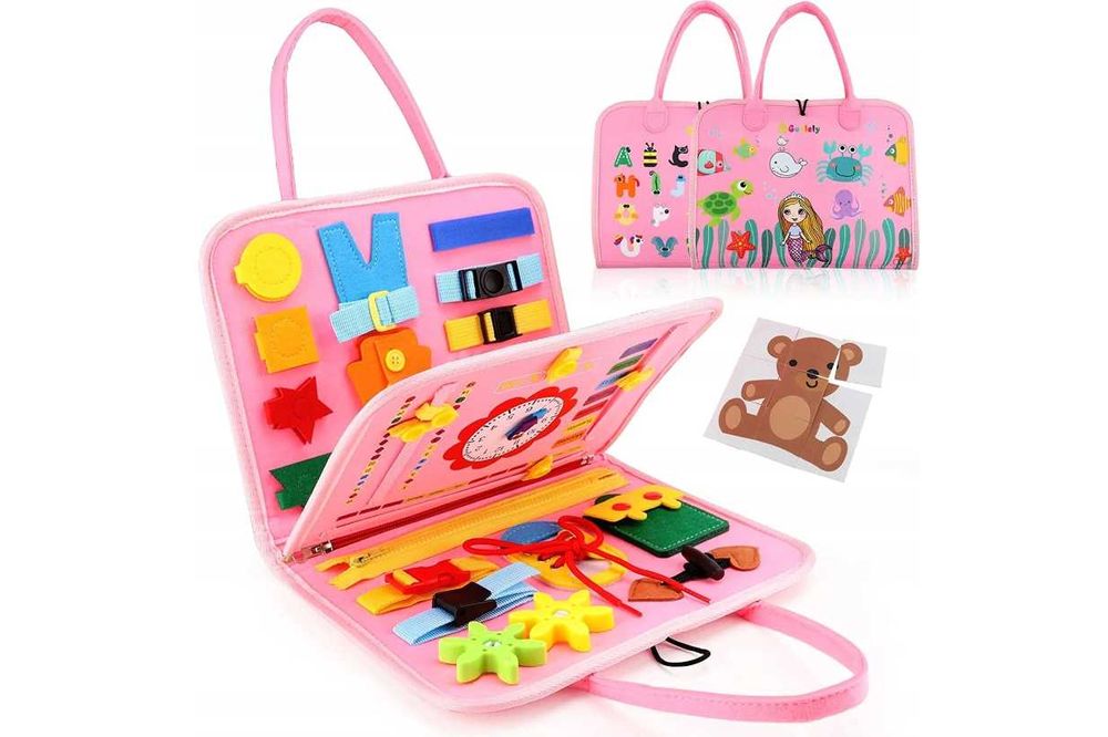 Tablica Manipulacyjna Sensoryczna Montessori Zegar