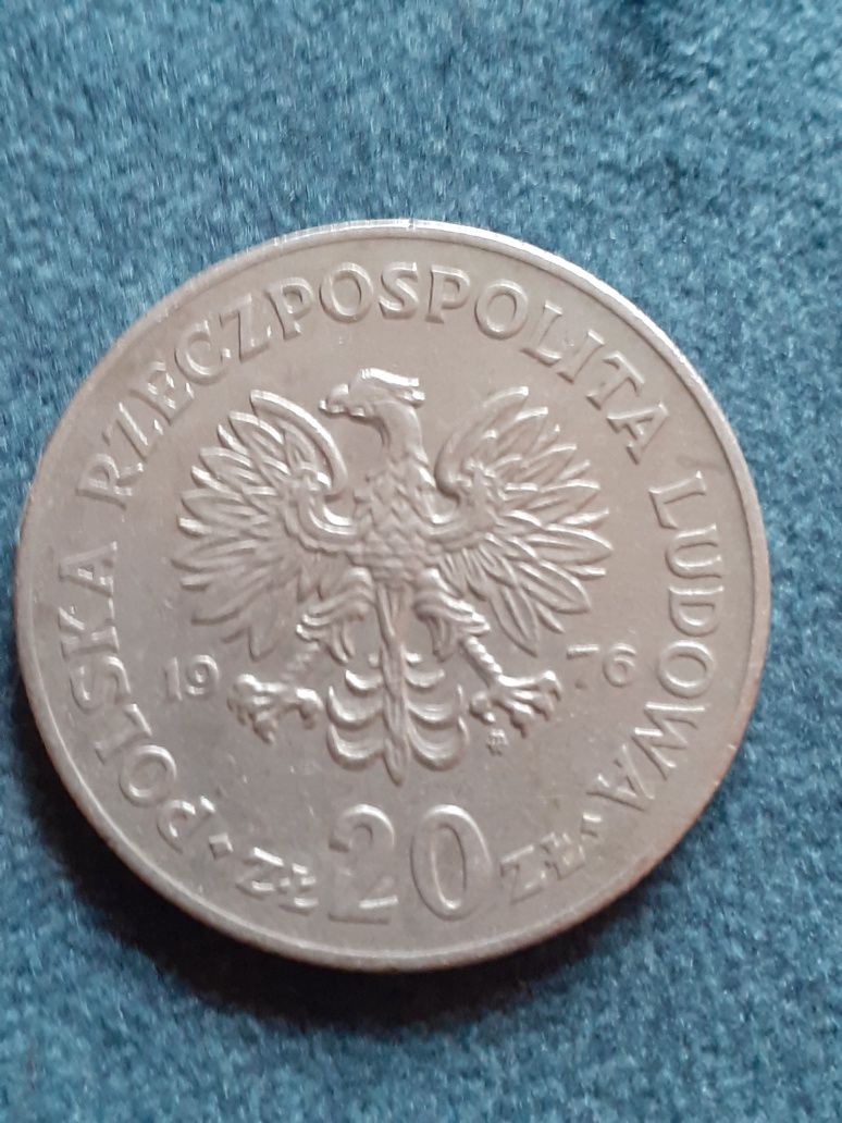 Moneta 20 zł. z 1976/77r. Marceli Nowotko