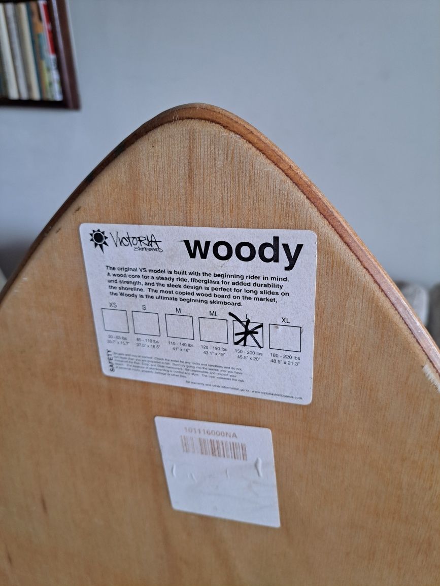 Prancha de Skimboard Victoria Woody  L