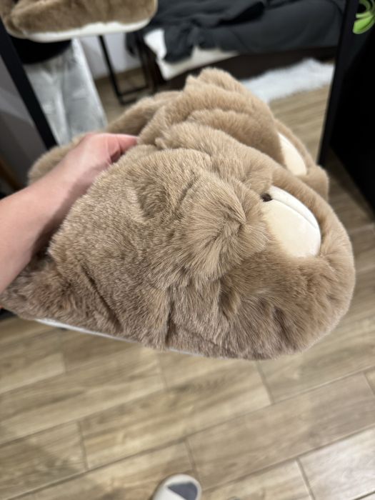 Плюшеві мʼякі домашні капці ведмедики тапки