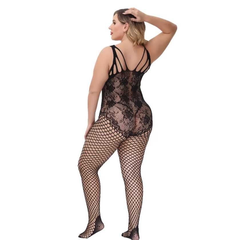B006 bielizna erotyczna PLUS SIZE bodystocking body komplet XL/6XL