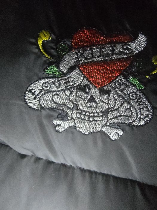 Ed Hardy jacket мужская куртка пуховик ОРИГИНАЛ! drill drip sk8 y2k