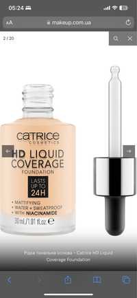 Тональна основа, віддінок 40, Catrice HD Liquid Coverage Foundation