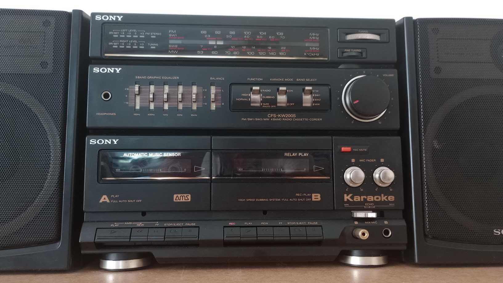 Radiomagnetofon Sony CFS-KW200S działąjący!