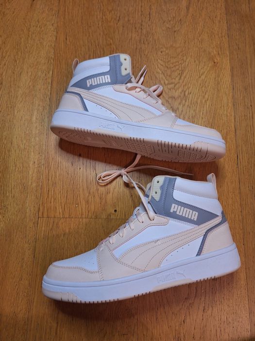 Buty wysokie sneakersy Puma rebounded v6 białe nowe 45