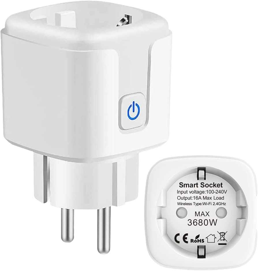 Inteligentne gniazdko elektryczne wifi 230v 16a watomierz aplikacja