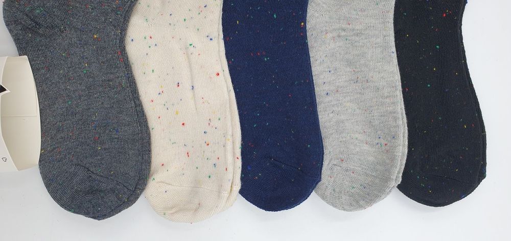 Bawełniane skarpetki dla dziewczynki 35-38 kolorowy melanż