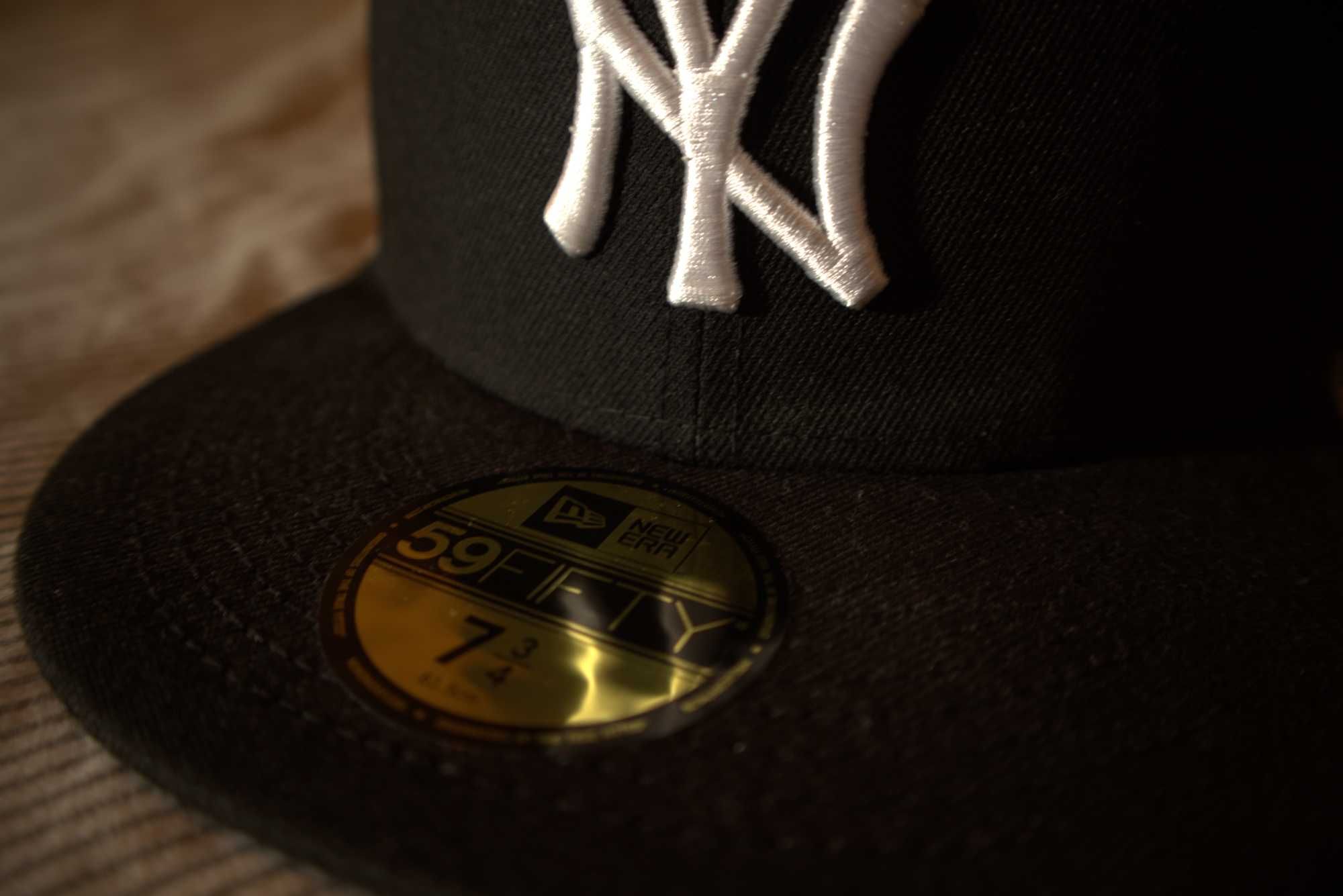 NY Yankees Preto Hat 7 3/4 new era