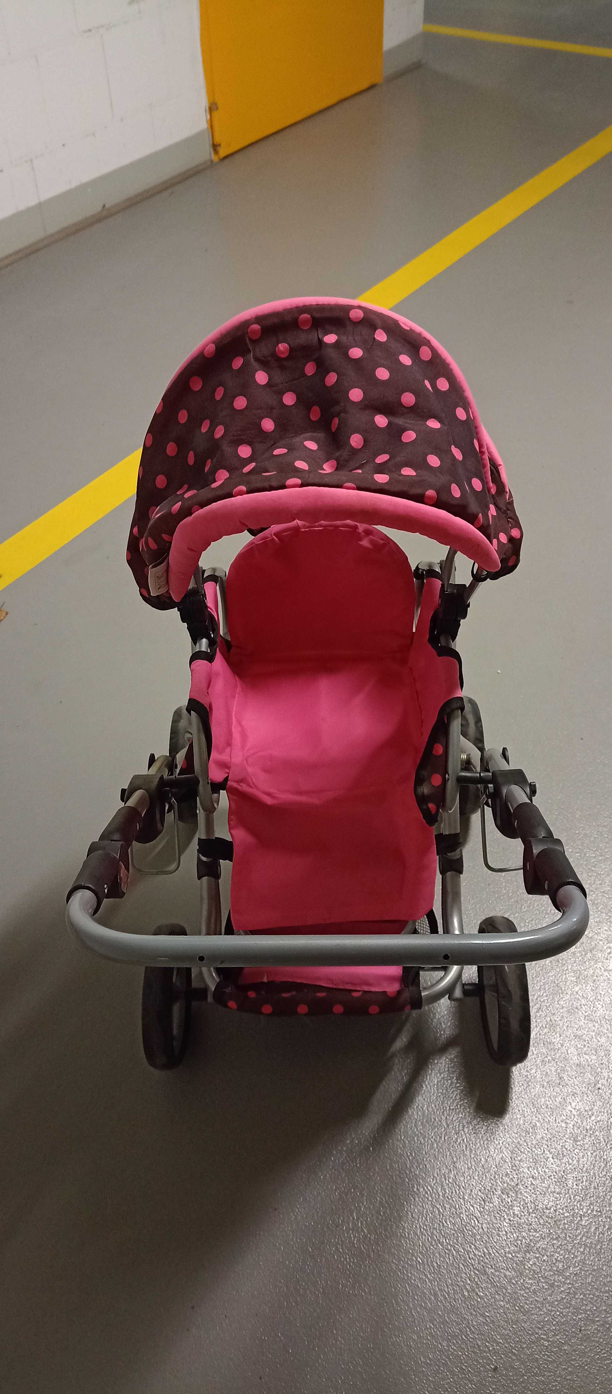 Wózek Lean Toys dla lalek Alice ze śpiworkiem i torbą