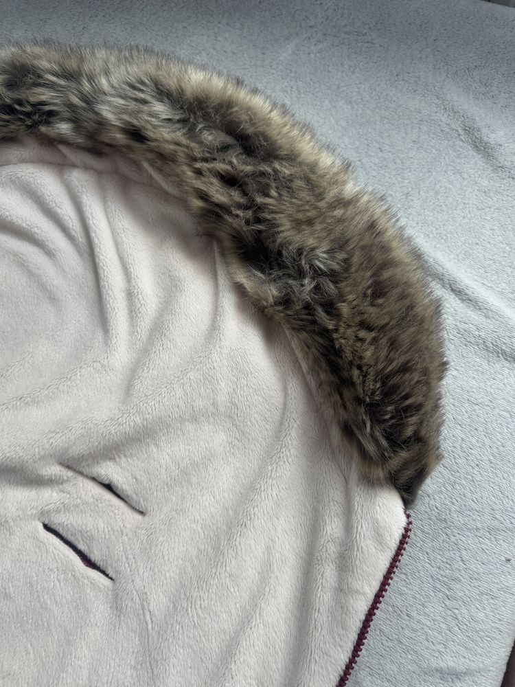 Śpiworek do wózka zimowy Jukki BURGUNDY WINTER