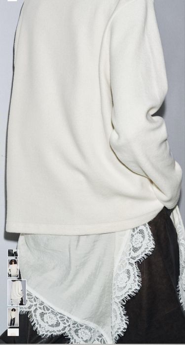 Кофта zara з мереживом