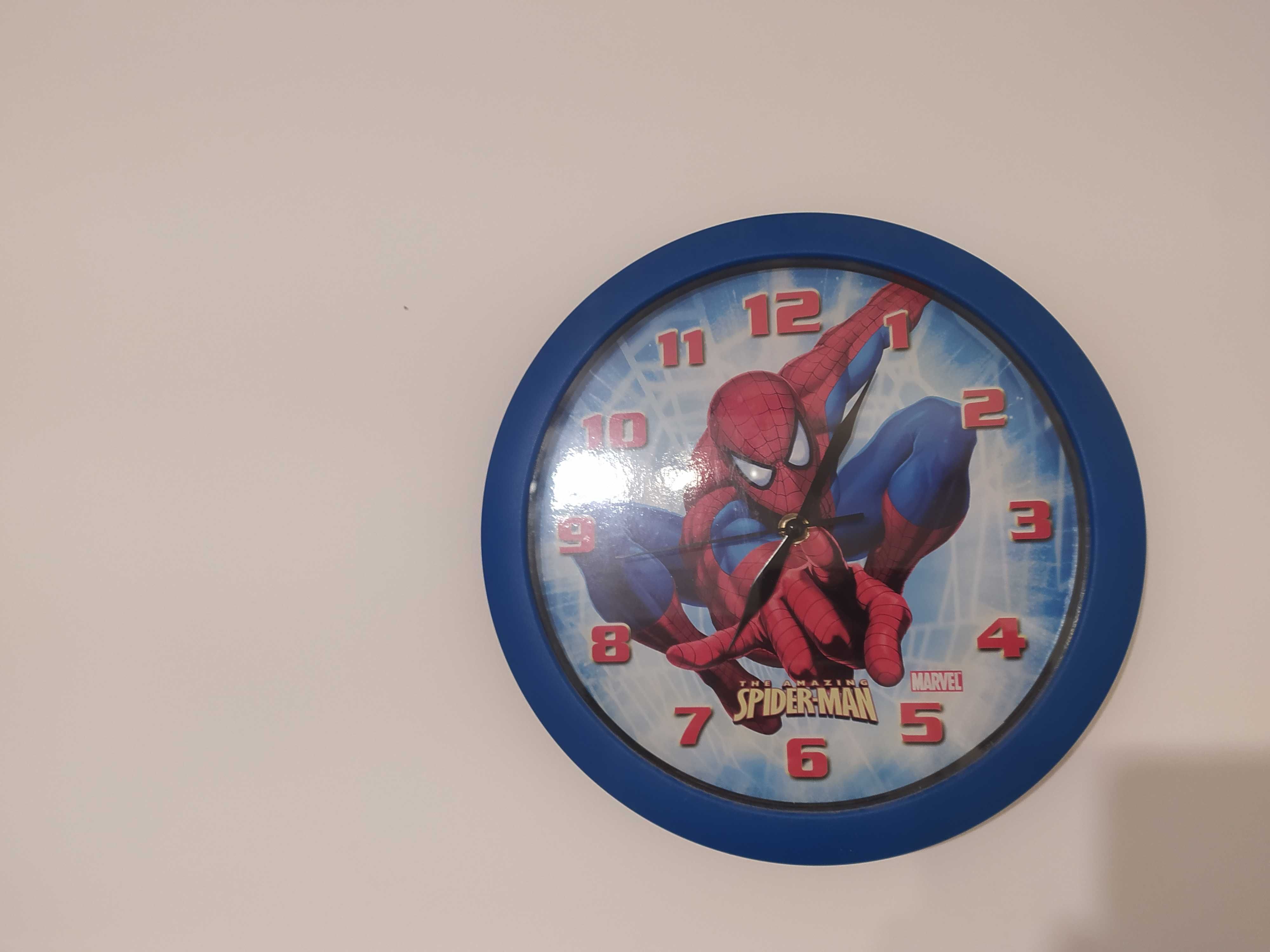 Zegar, Spiderman, Spider-Man, ścienny, wiszący, Stan idealny, zegarek