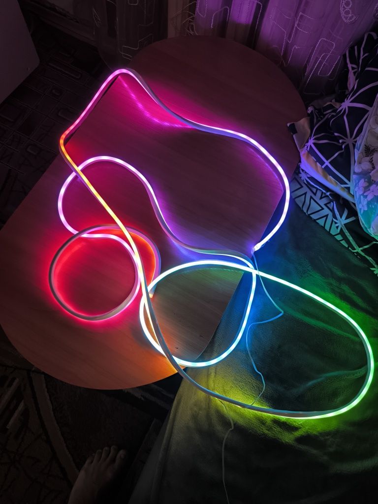 Умная гибкая неоновая светодиодная лента Neon Rope Led Bluetooth 5 М