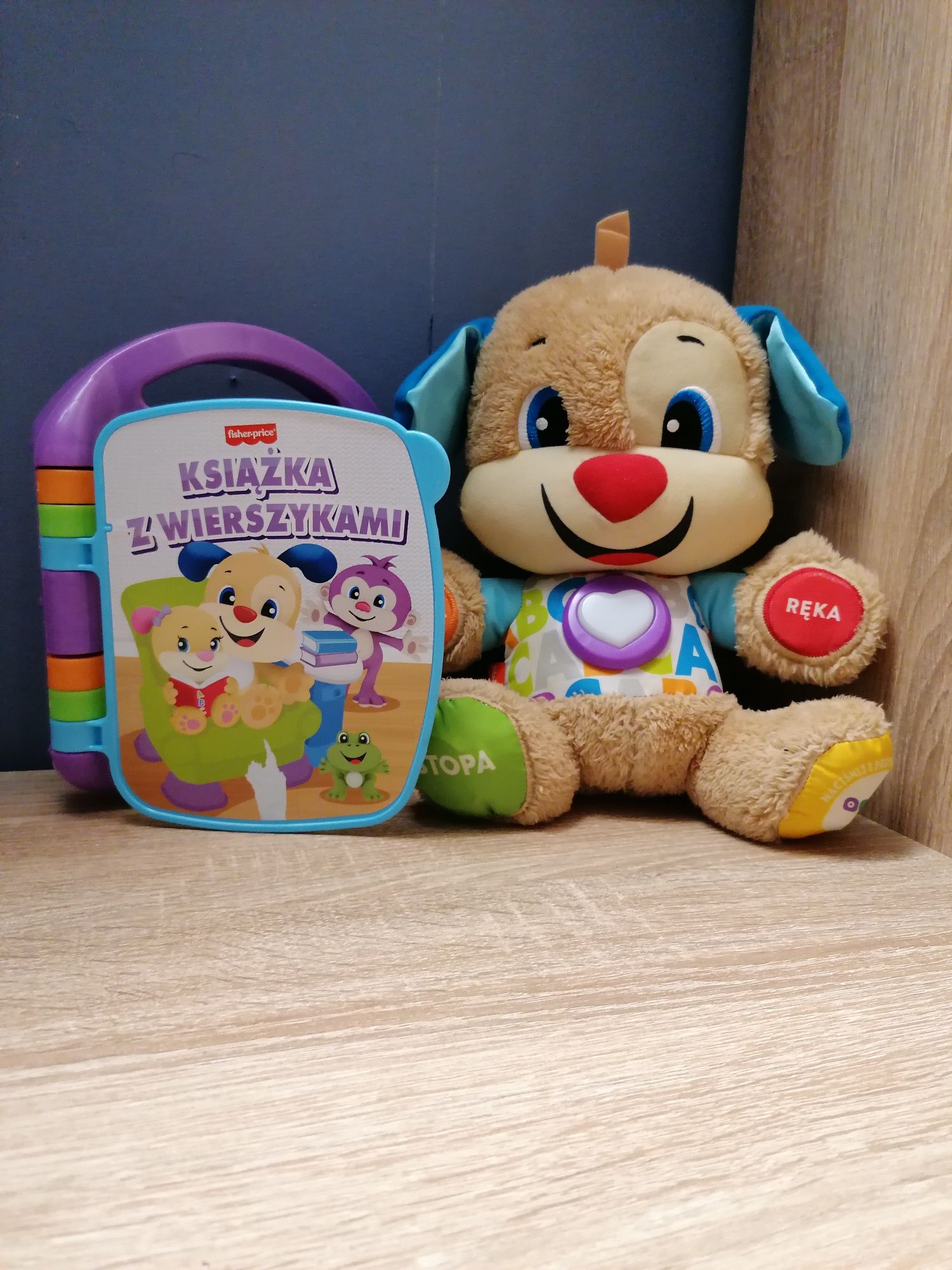 Książka oraz piesek Fisher-price