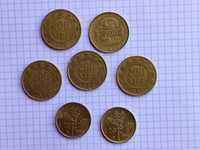 Lote de 23 moedas italianas pré euro (liras), todas diferentes .