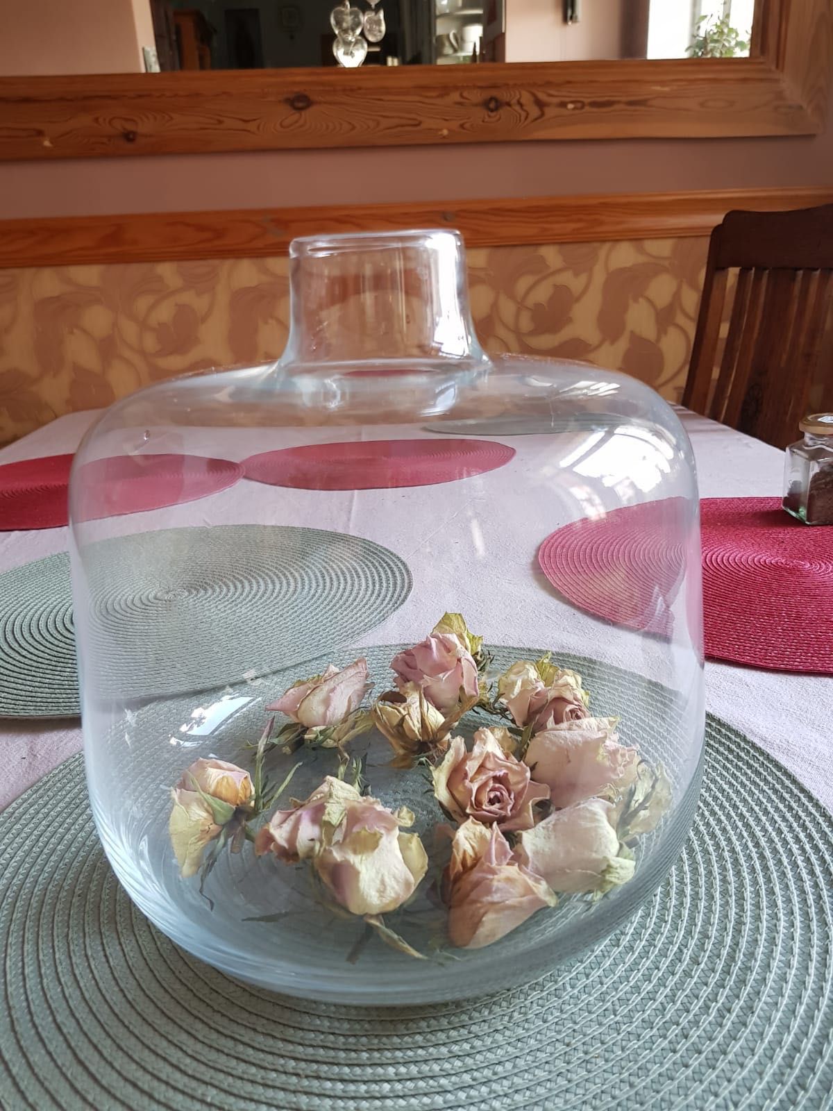 Butla szklana na suszone kwiaty lub domowy ogród w szkle