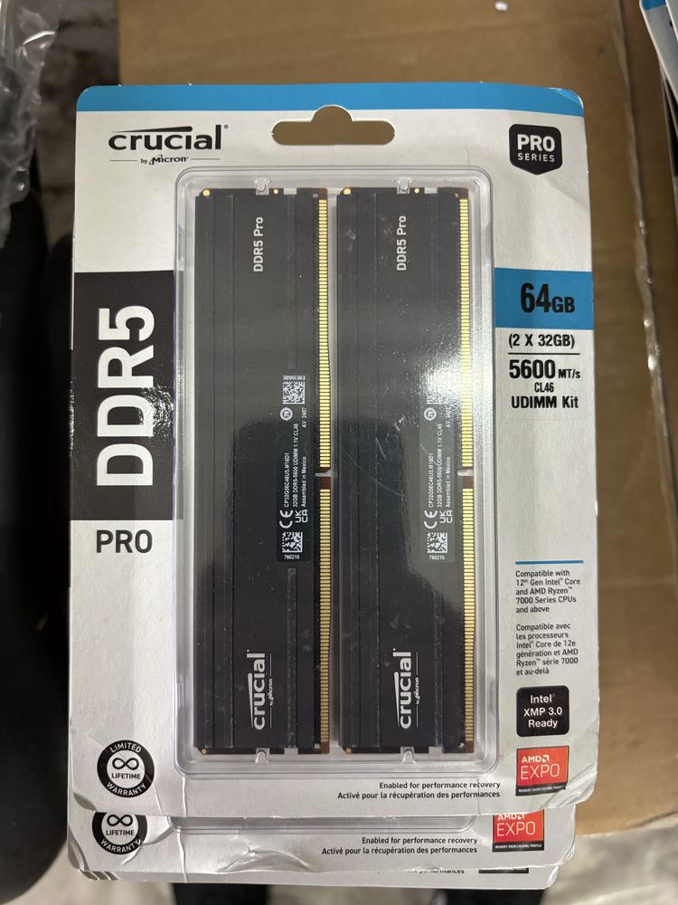 Память Crucial 64 GB (2x32GB) DDR5 5600 MHz Pro (CP2K32G56C46U5)
