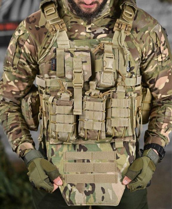 Плитоноска посилена Attack Statix Cordura 1000 MOLLE мультикам