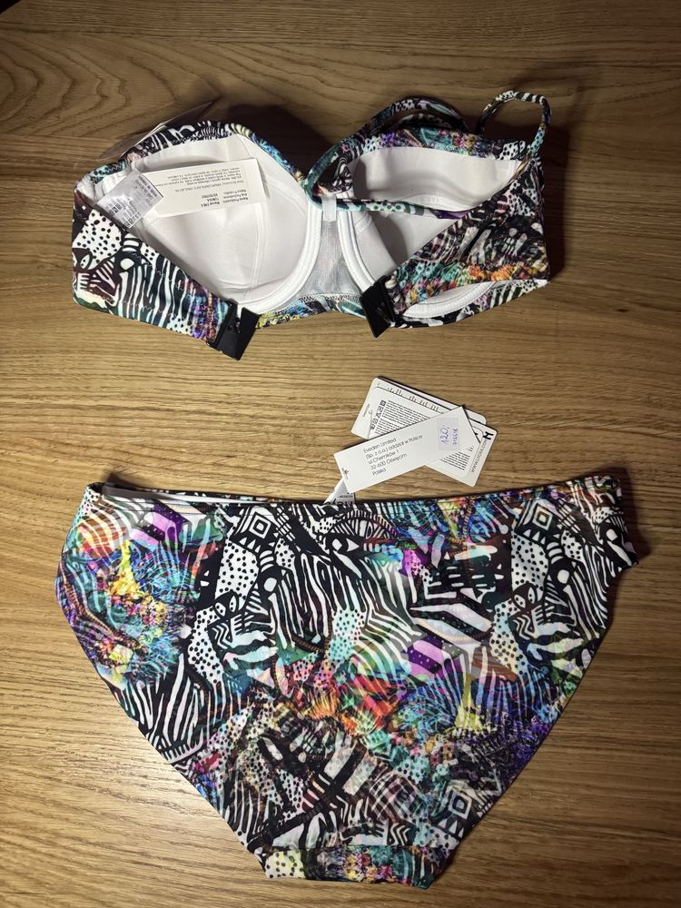 Bikini nowe 70DD biustonosz kąpielowy i figi brytyjskiej firmy Freya