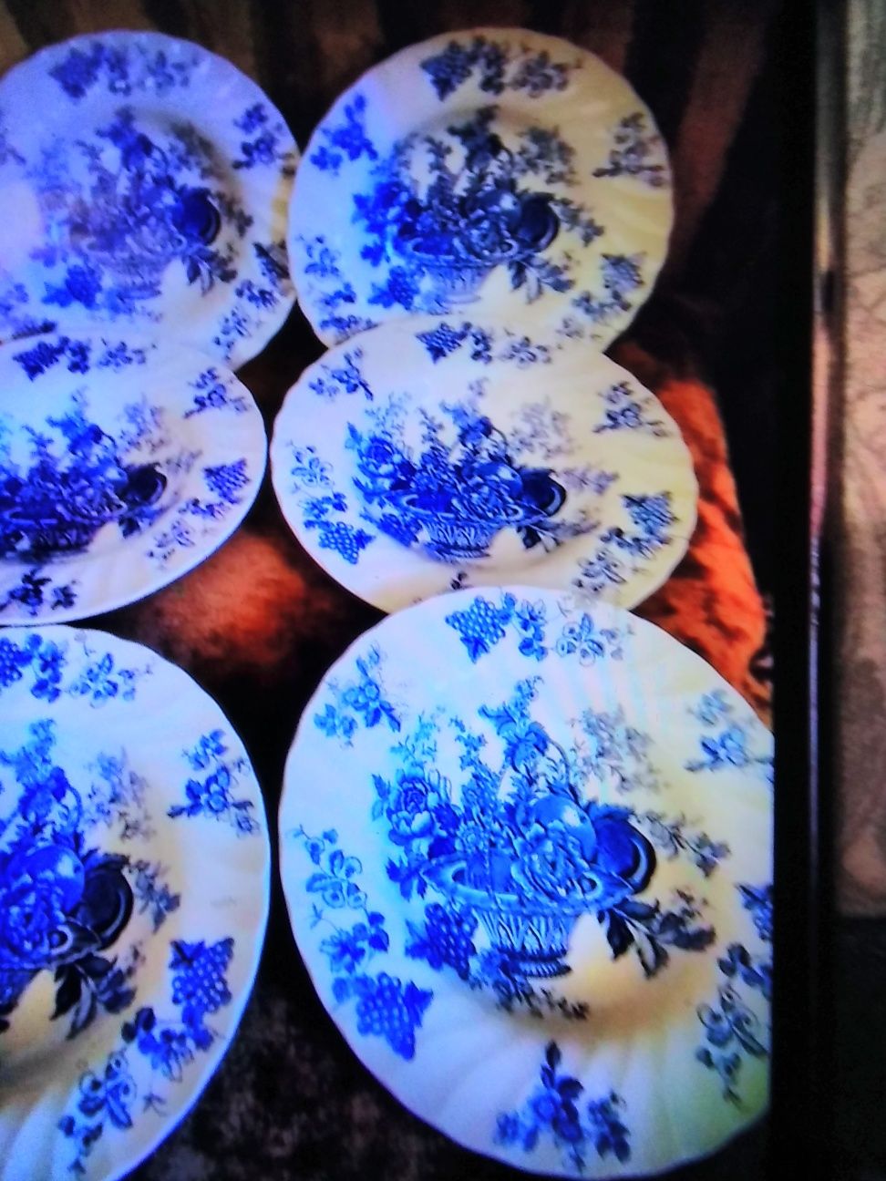 Супер фарфор порционные тарелки роспись ручная, Англия