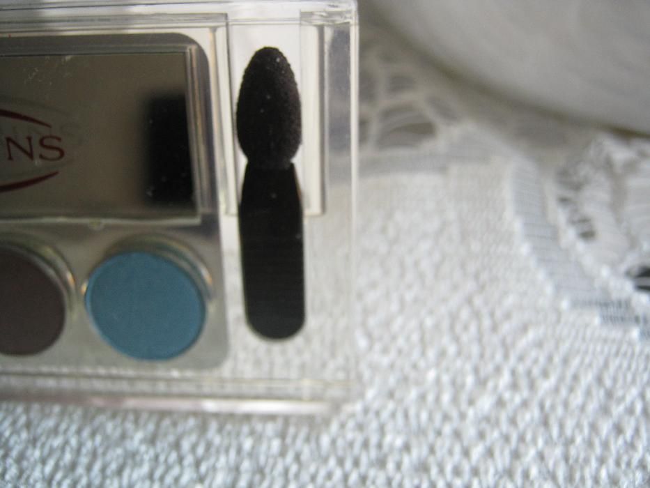 Clarins cienie paleta nude brąz turkus lusterko aplikator tanio okazja