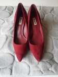 Buty na obcasie bordowe