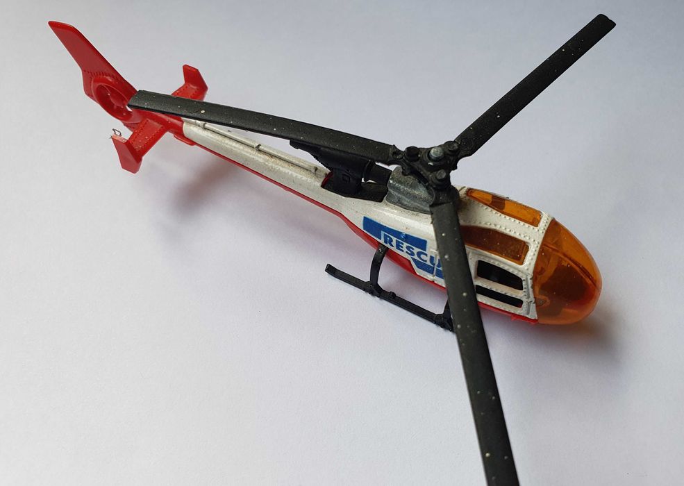 Colecionismo - Helicóptero Majorette Gazelle RESCUE - vintage