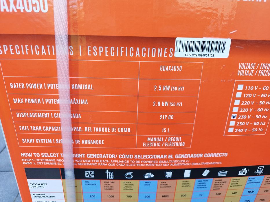 Nowy agregat prądotwórczy spalinowy daewoo