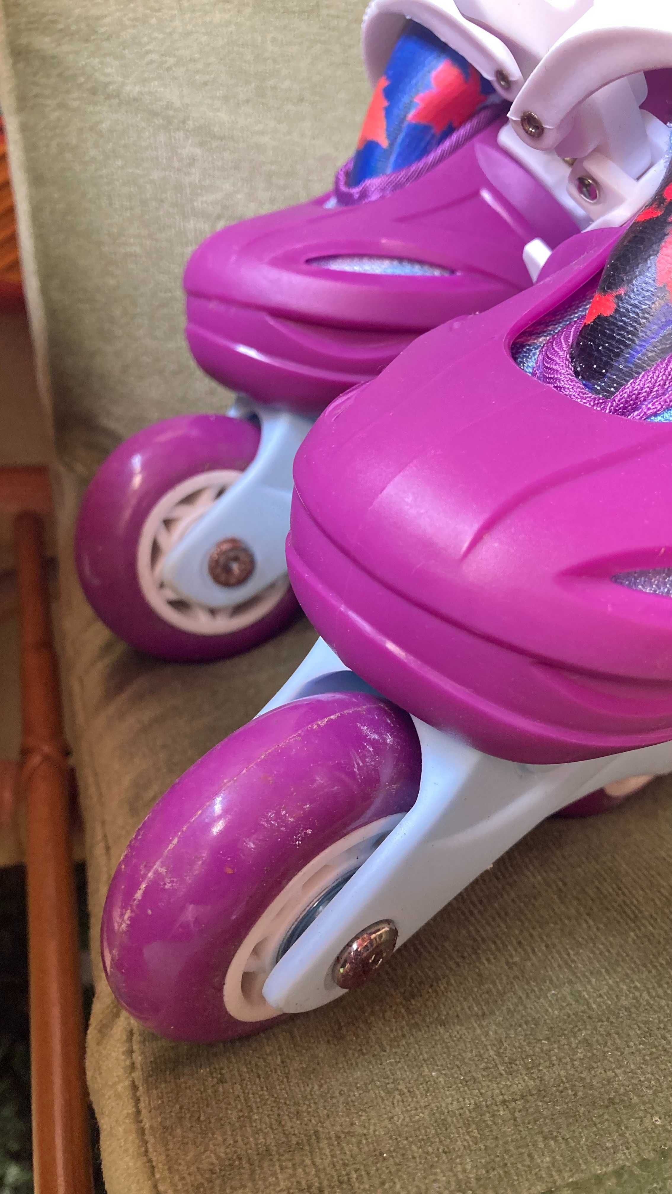 Patins em Linha Frozen + Kit Proteção 26-30