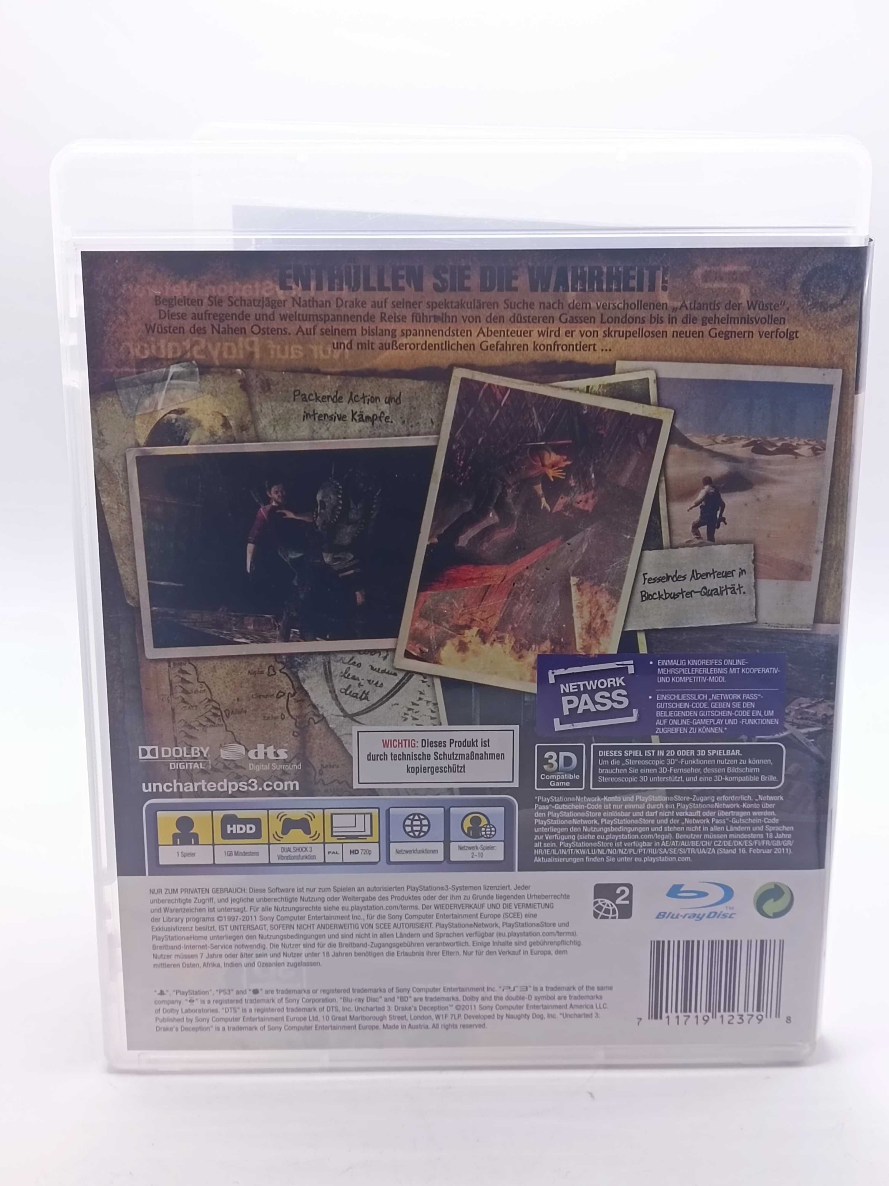 GRA Uncharted Drake'S Deception 3 NA PS3 3341/08