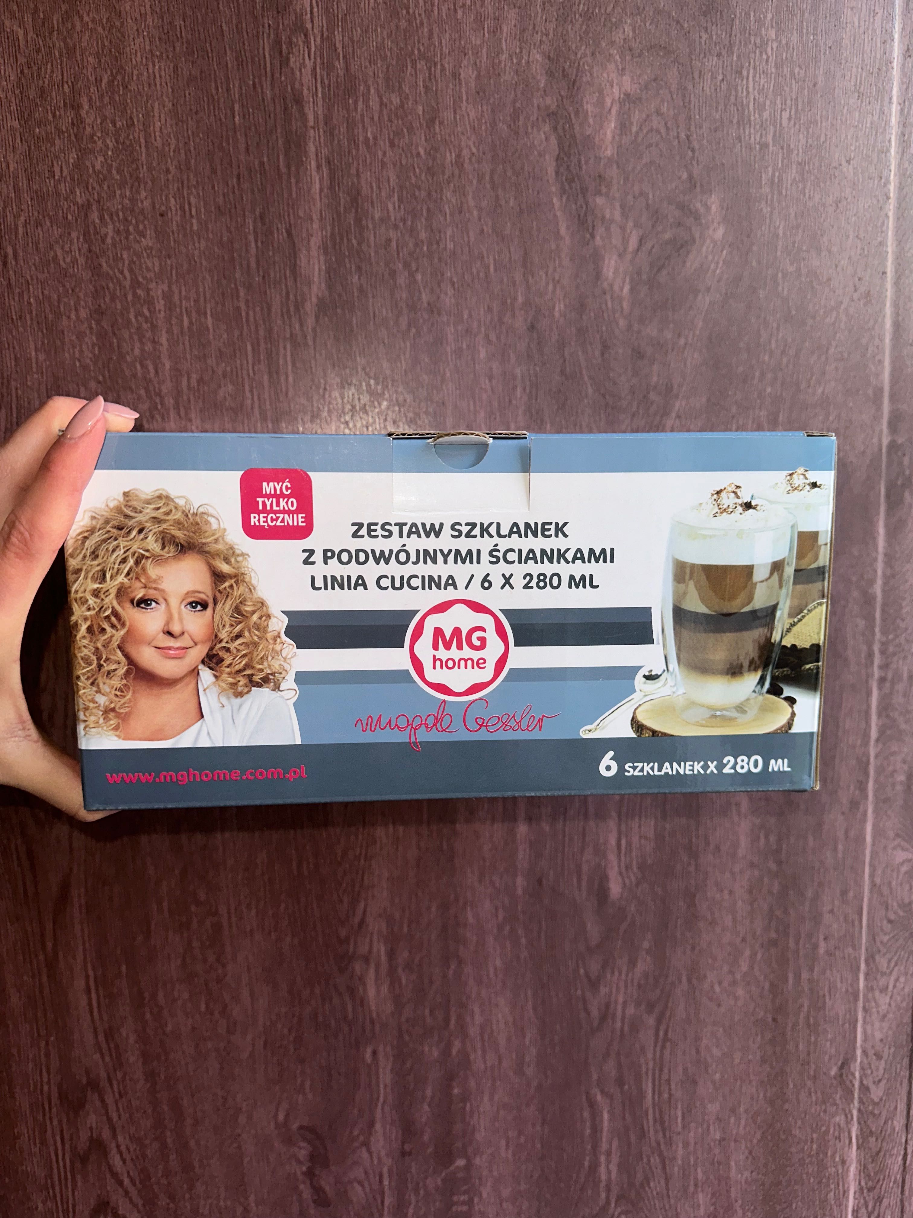 Szklanki Magda Gessler MH Home 6 szt nowe 280 ml z podwójnym szkłem