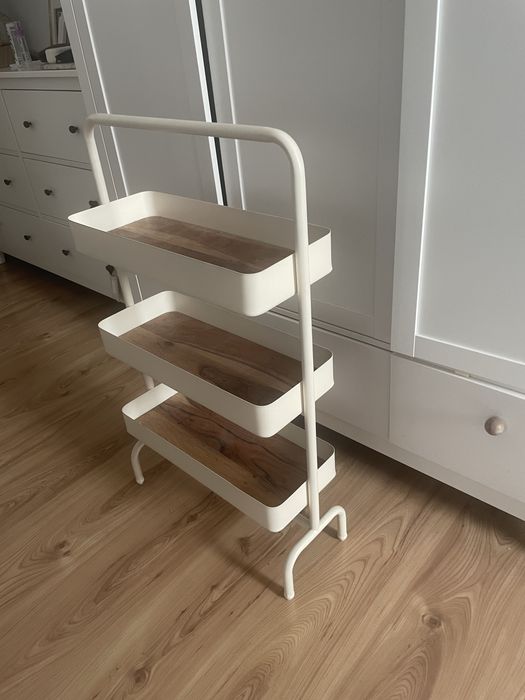 podłużny metalowy drewniany regał ZARA Home