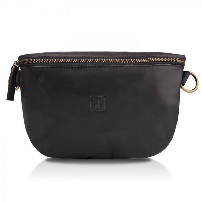 Skórzana saszetka na pas vintage Paolo Peruzzi T-36-BL