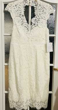 Suknia ślubna koronkowa biało-kremowa Ivy Oak