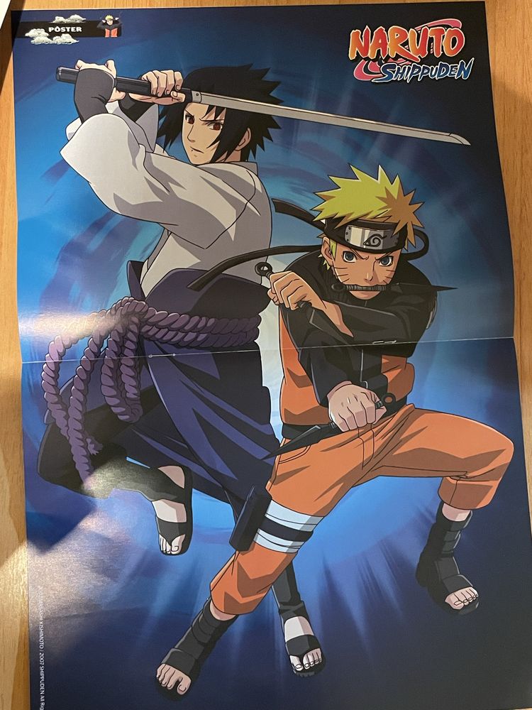 Colecionável Naruto Shippuden com 2 poster
