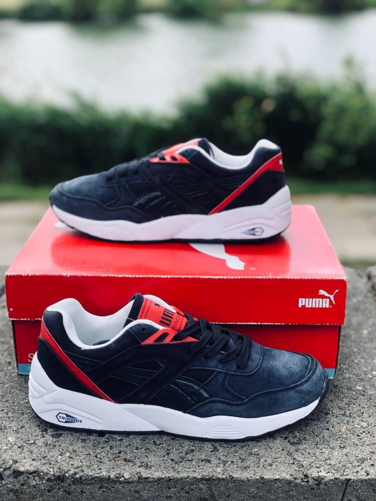 Кроссовки мужские Puma Trinomic замше синие кросовки Пума