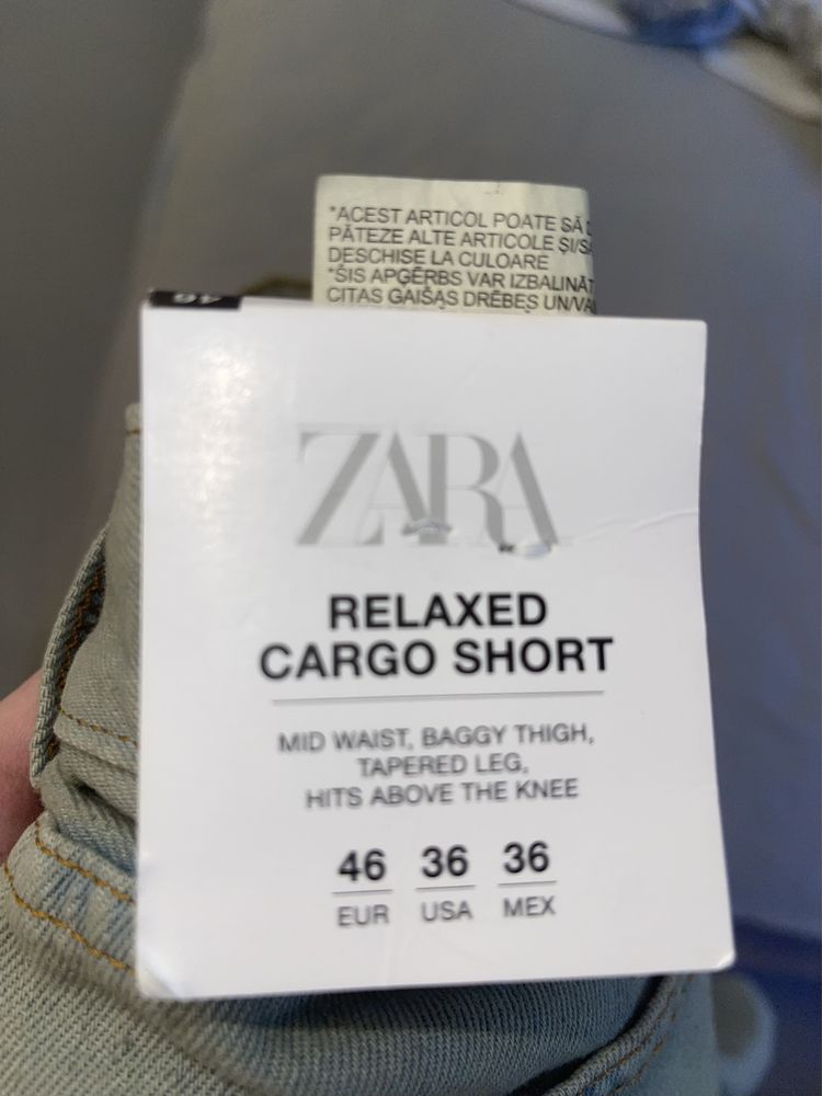 Джинсові карго шорти Zara 36 розмір