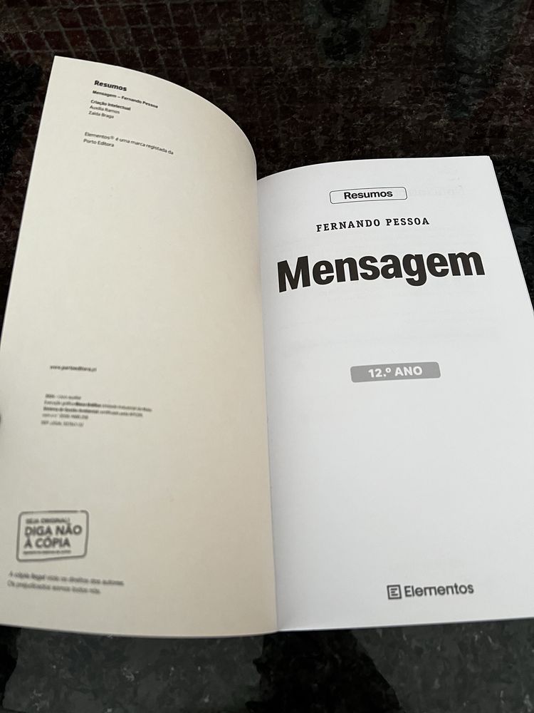 Livro de Apoio ao Estudo “Mensagem”