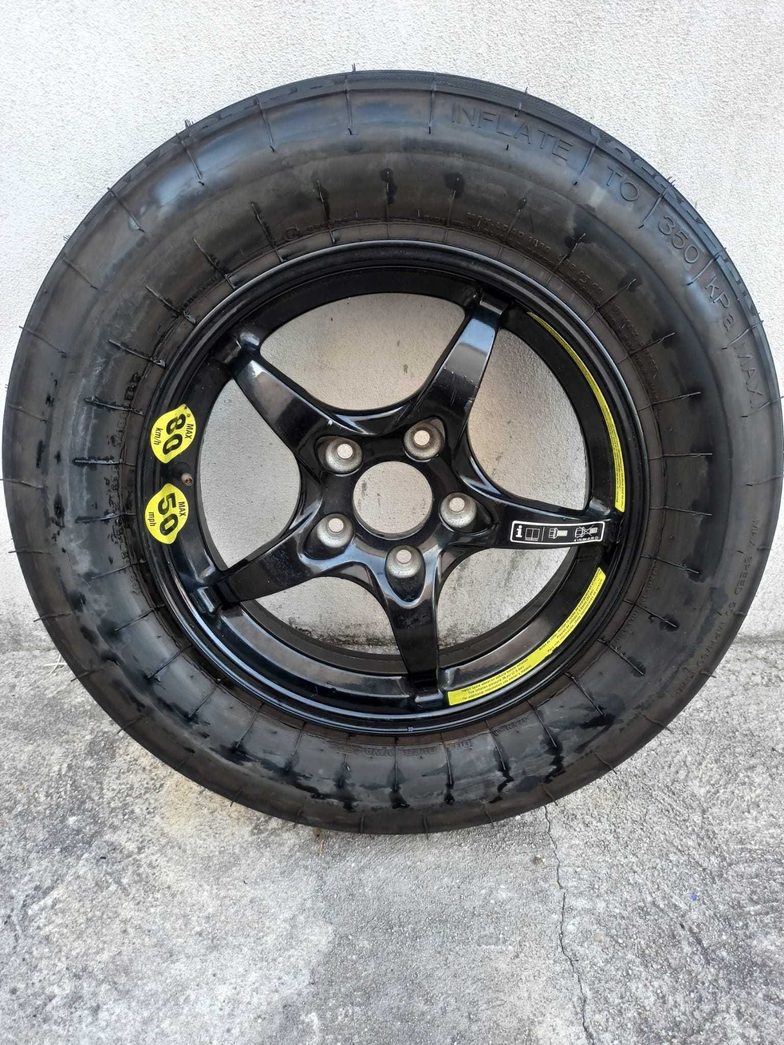 Roda de emergência com jante 15 para Mercedes compacta.