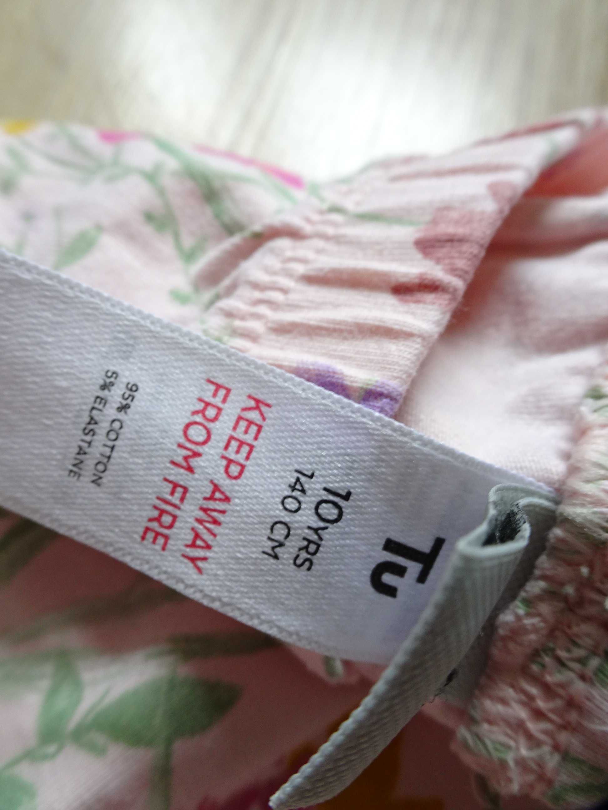 3 szt Legginsy getry bawełna wiosenne 134/140 H&M TU priming