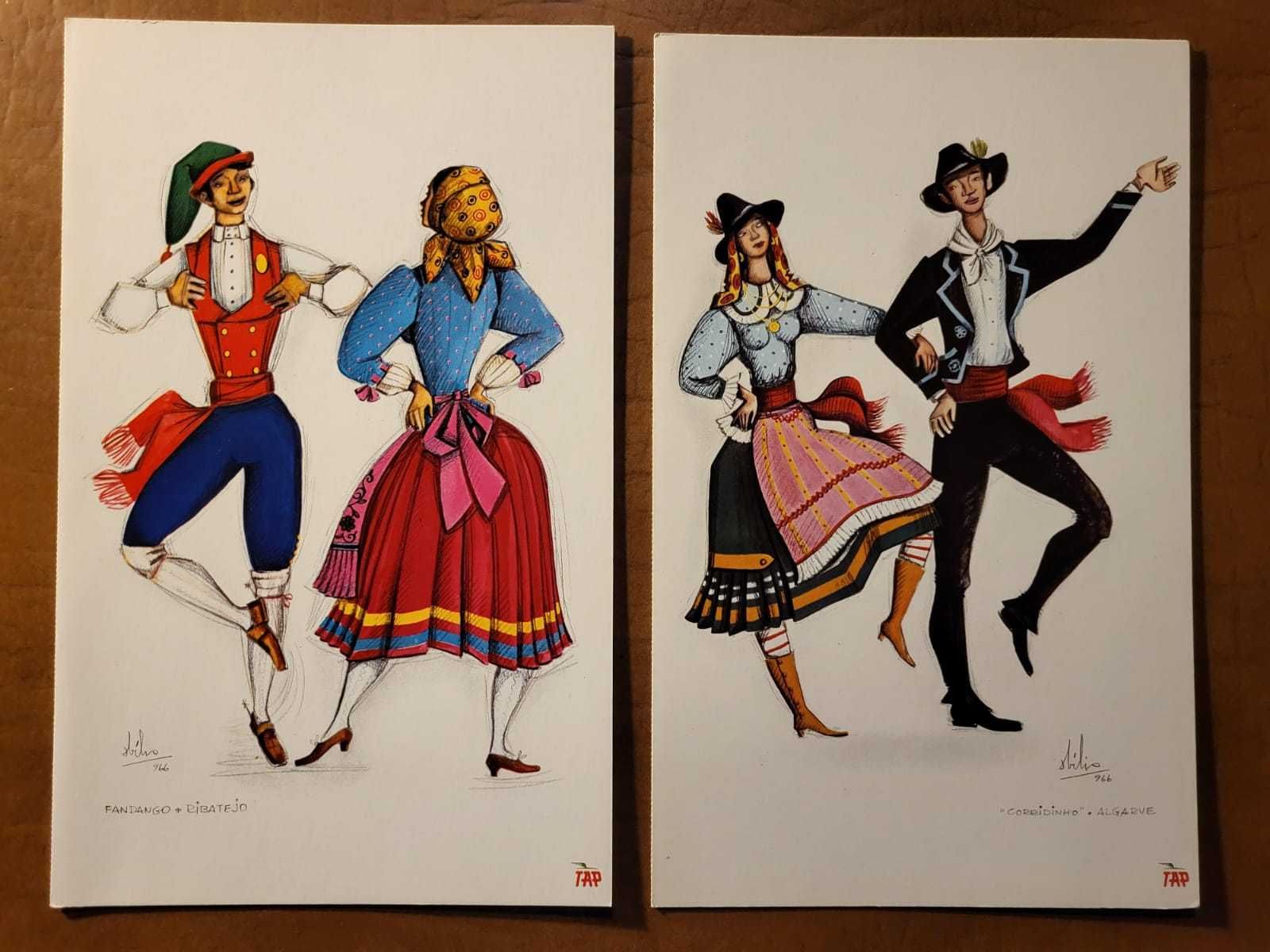 Coleção completa 'Danças portuguesas' Menus TAP (anos 60)