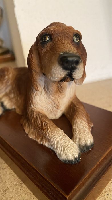 Estatueta de cao raca Setter