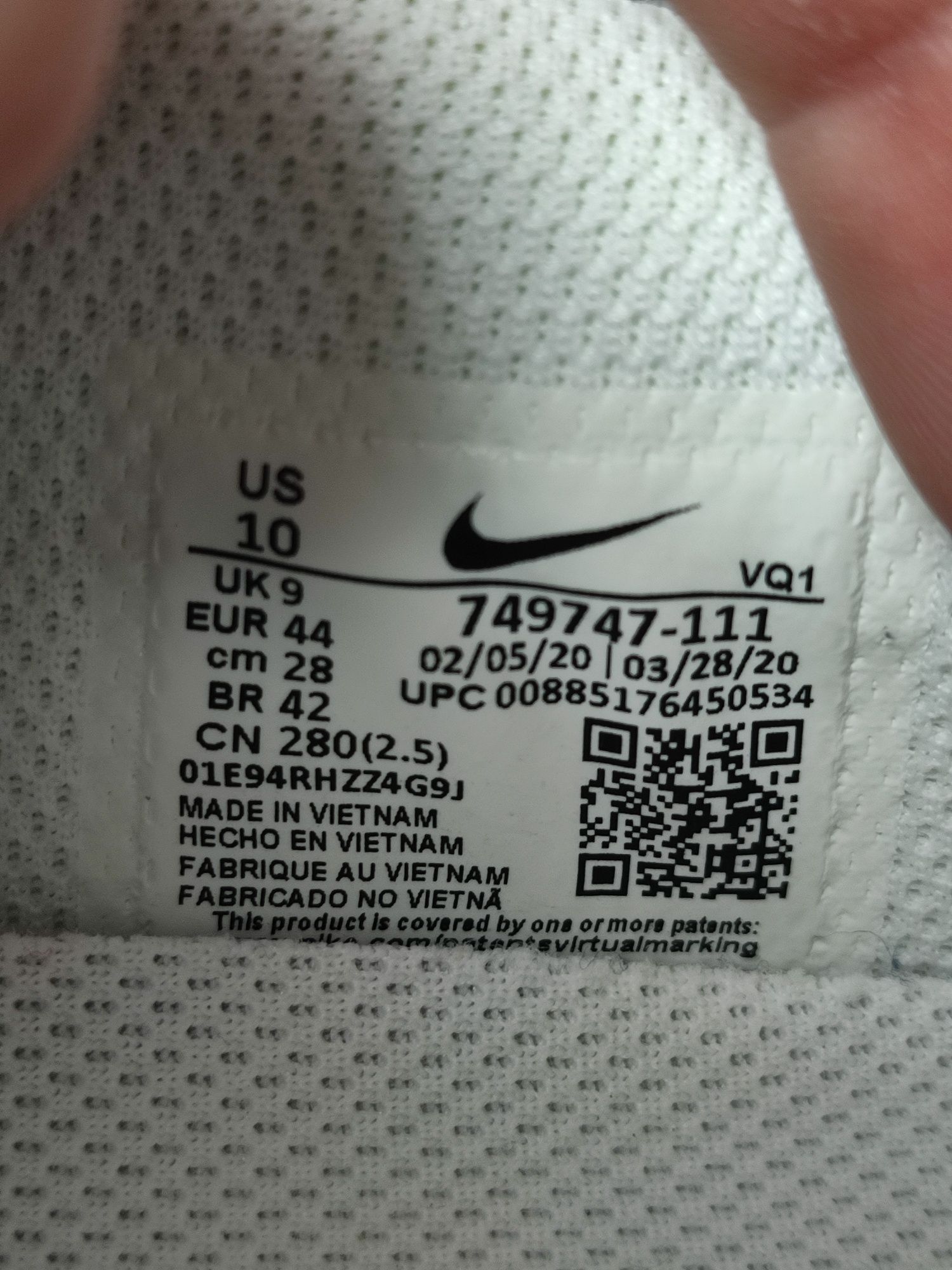 Кроссовки мужские Nike Court Royale EUR 44 (28 см) бу ориг белые