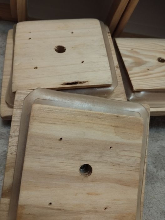 Набір баночок дерево пластик