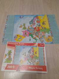 Puzzle Trefl 200 mapa europy