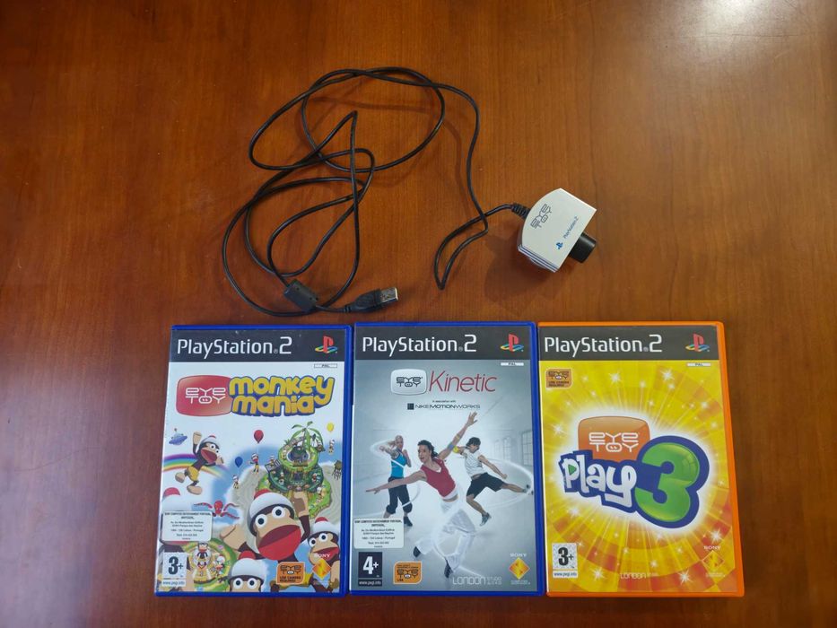 Jogos PlayStation 2 (PS2) + Câmera EyeToy