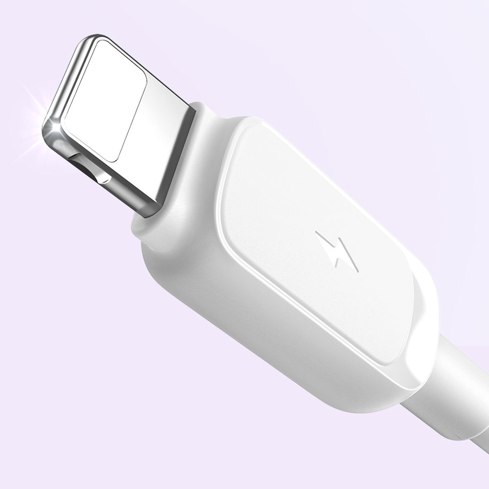 kabel przewód do iphone lightning - usb 2.4a 1.2m biały
